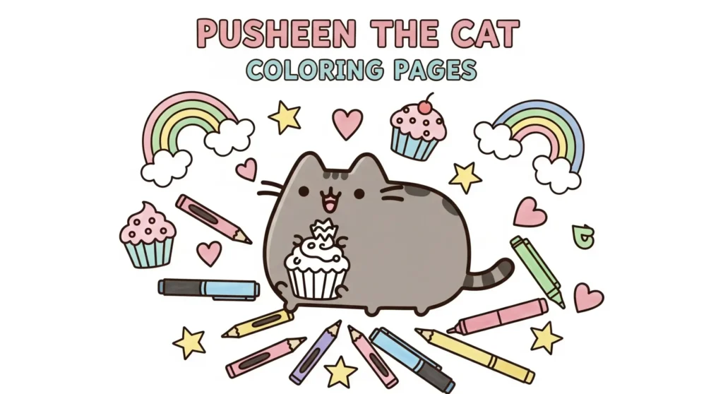 100% Free Pusheen the Cat Coloring pages – Kids Can’t Get Enough!