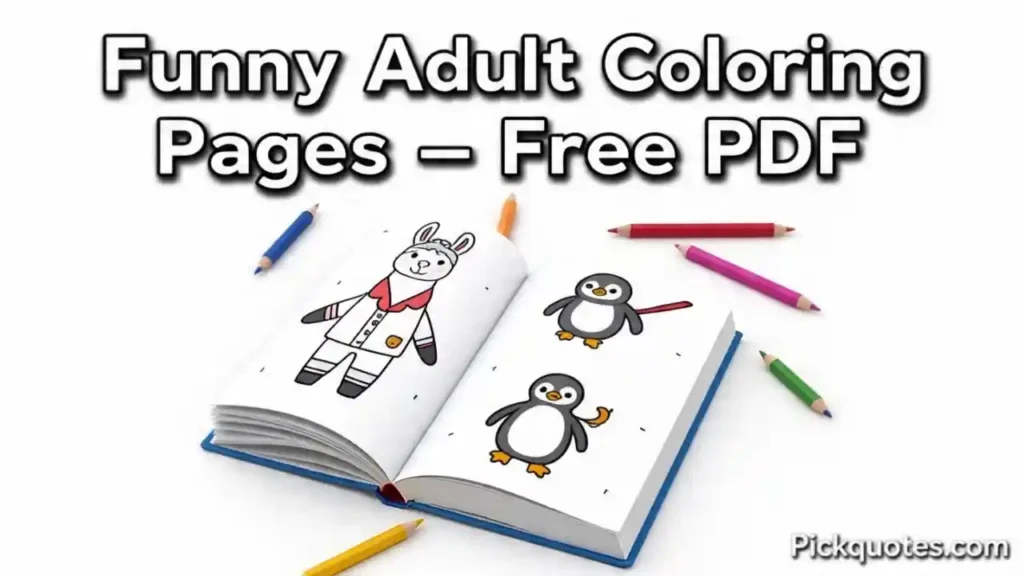 Funny Adult Coloring Pages – Laugh, Relax & Download Free PDF