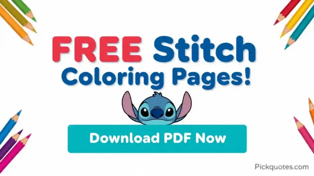 Free Stitch Coloring Pages – Download Printable PDF for Kids