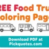 Free Food Truck Coloring Pages – Printable PDF