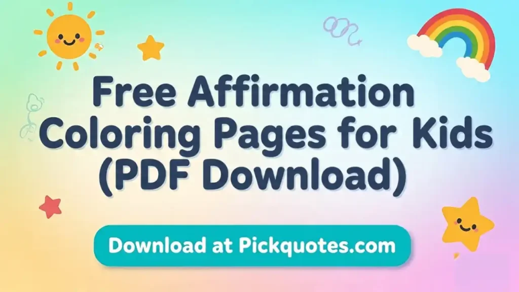 Free Affirmation Coloring Pages for Kids (Printable PDF Download)