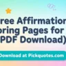 Free Affirmation Coloring Pages for Kids (Printable PDF Download)