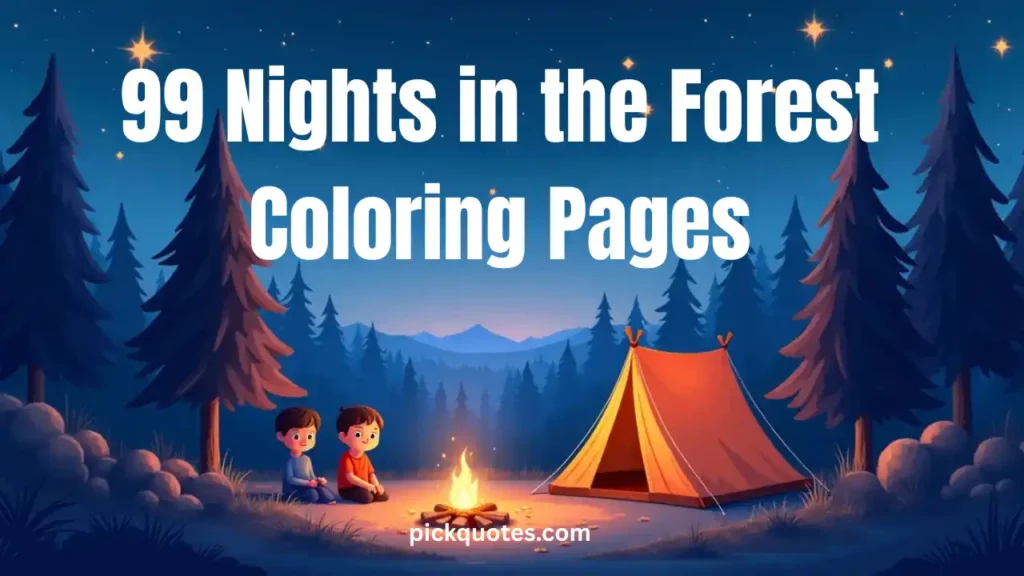 99 Nights in the Forest: Free Printable Coloring Pages for Kids