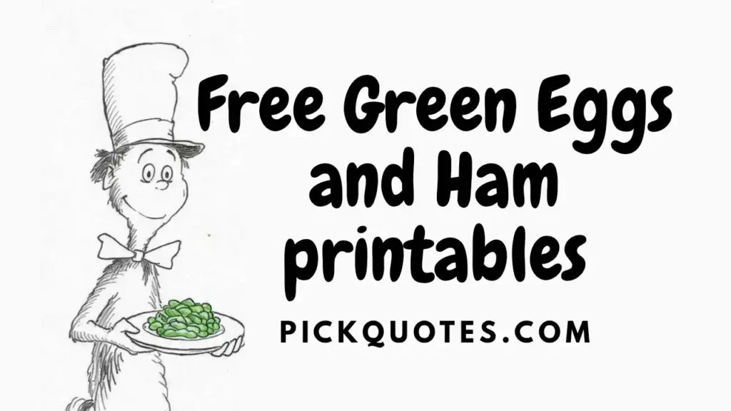 Free Green Eggs and Ham coloring pages for kids
